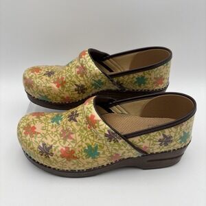 Dansko Shoes Womens US 10.5-11 EU 41 Vegan Clogs Floral Multicolor Star Of Life